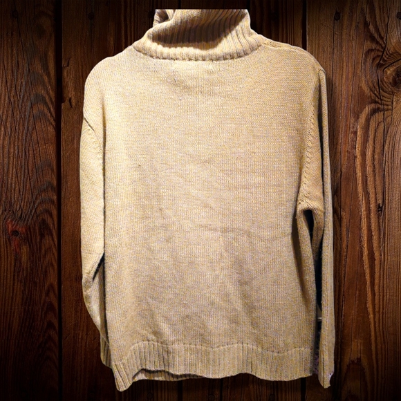 "Jenny" Camel Cable Knit Zip Up Cardigan Sweater *XL* - Picture 3 of 7